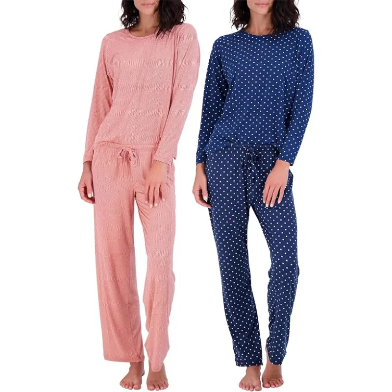 2 Pack Polka Dot Pajama And T Shirt Set