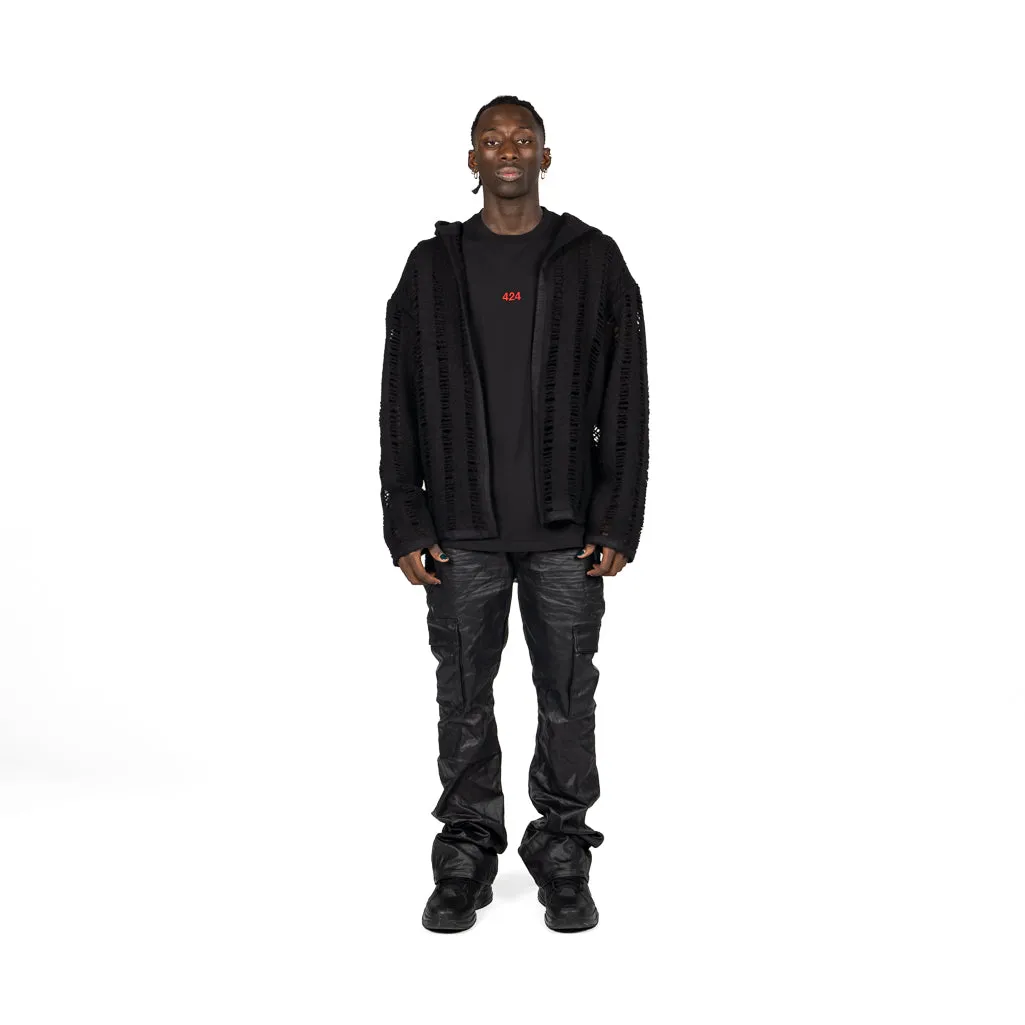 424 Black Laddering Hoodie - Black