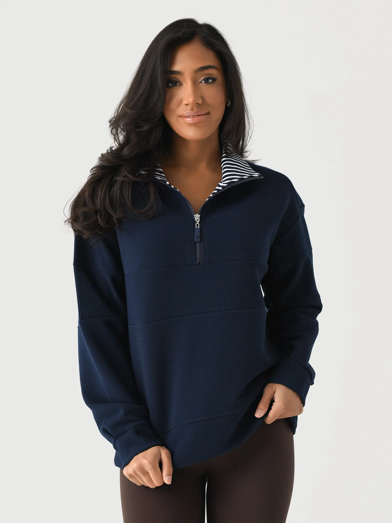 Addison Bay Women's Ribbed Varsity Quarter-Zip