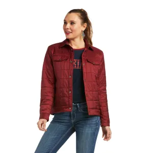 Ariat® Ladies REAL Puffer Trucker Insulated Rhubarb Jacket 10036995