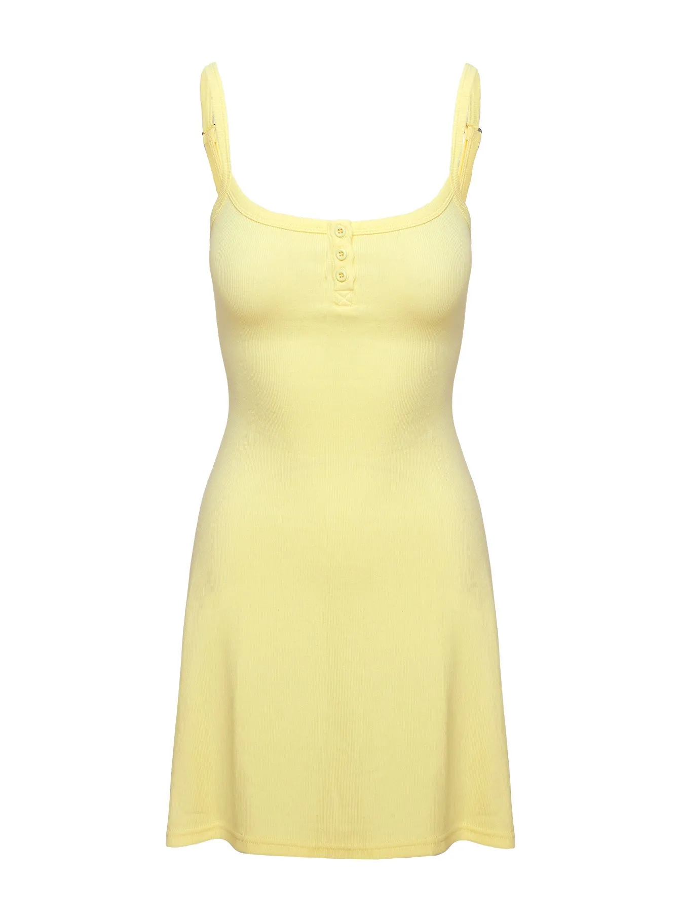 Baseline Rib Mini Dress Yellow