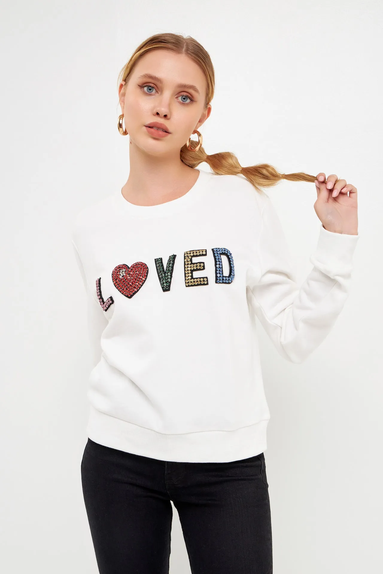 Beaded Loved Sweatshirt