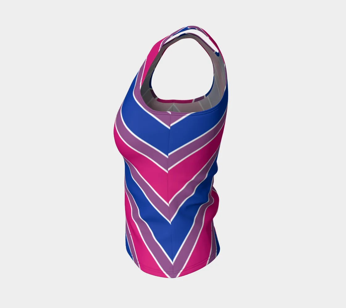 Bisexual Candycane Striped Fitted Tank