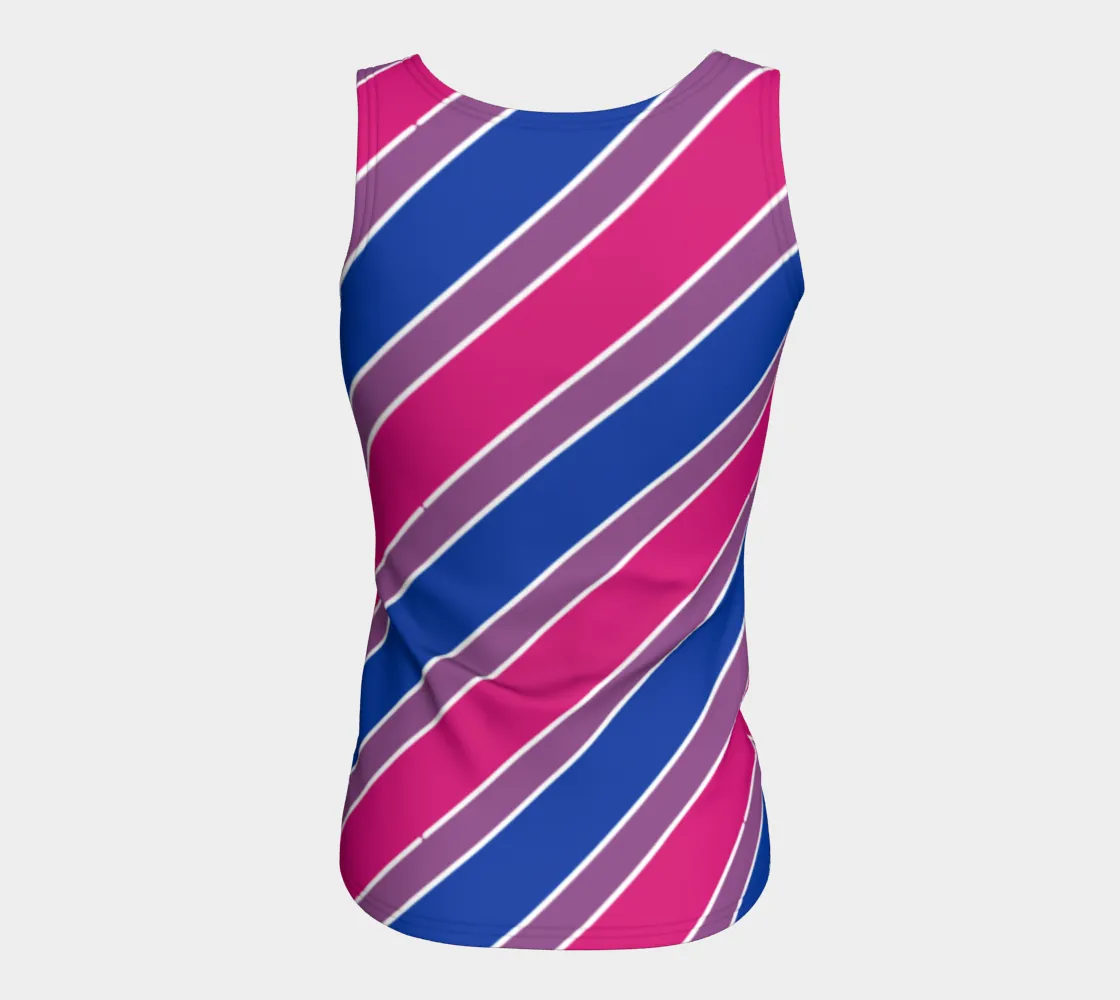 Bisexual Candycane Striped Fitted Tank