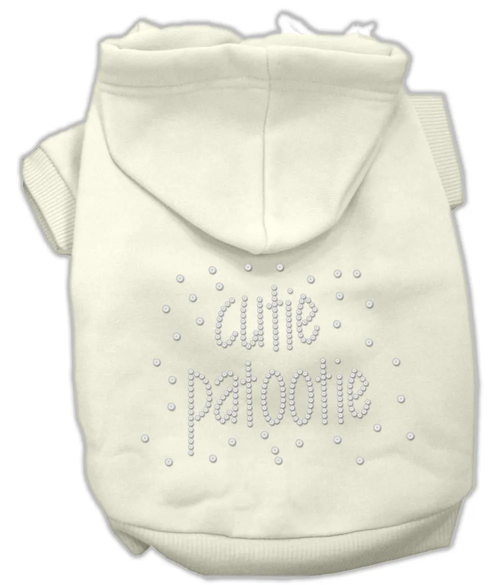 Cutie Patootie Rhinestone Hoodies Cream M (12)