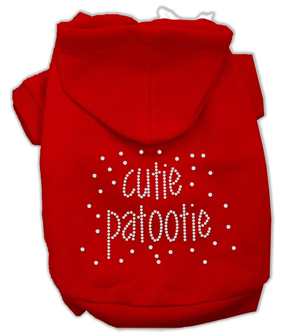 Cutie Patootie Rhinestone Hoodies Red S (10)