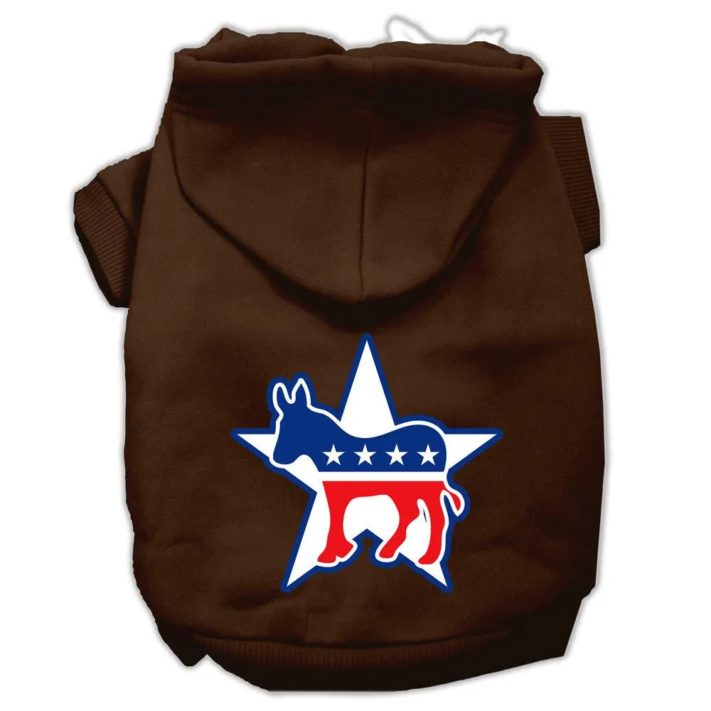 Democrat Screen Print Pet Hoodies Brown Size XS (8)