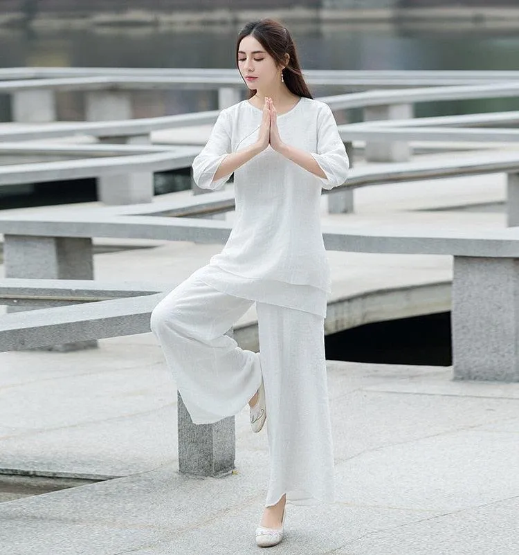 Eco-Friendly Yoga Clothes for Women - Cotton and Linen Blend