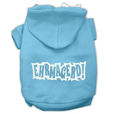 Ehrmagerd Screen Print Pet Hoodies Baby Blue Size XL (16)