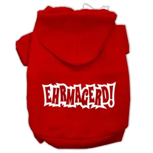 Ehrmagerd Screen Print Pet Hoodies Red Size Med (12)