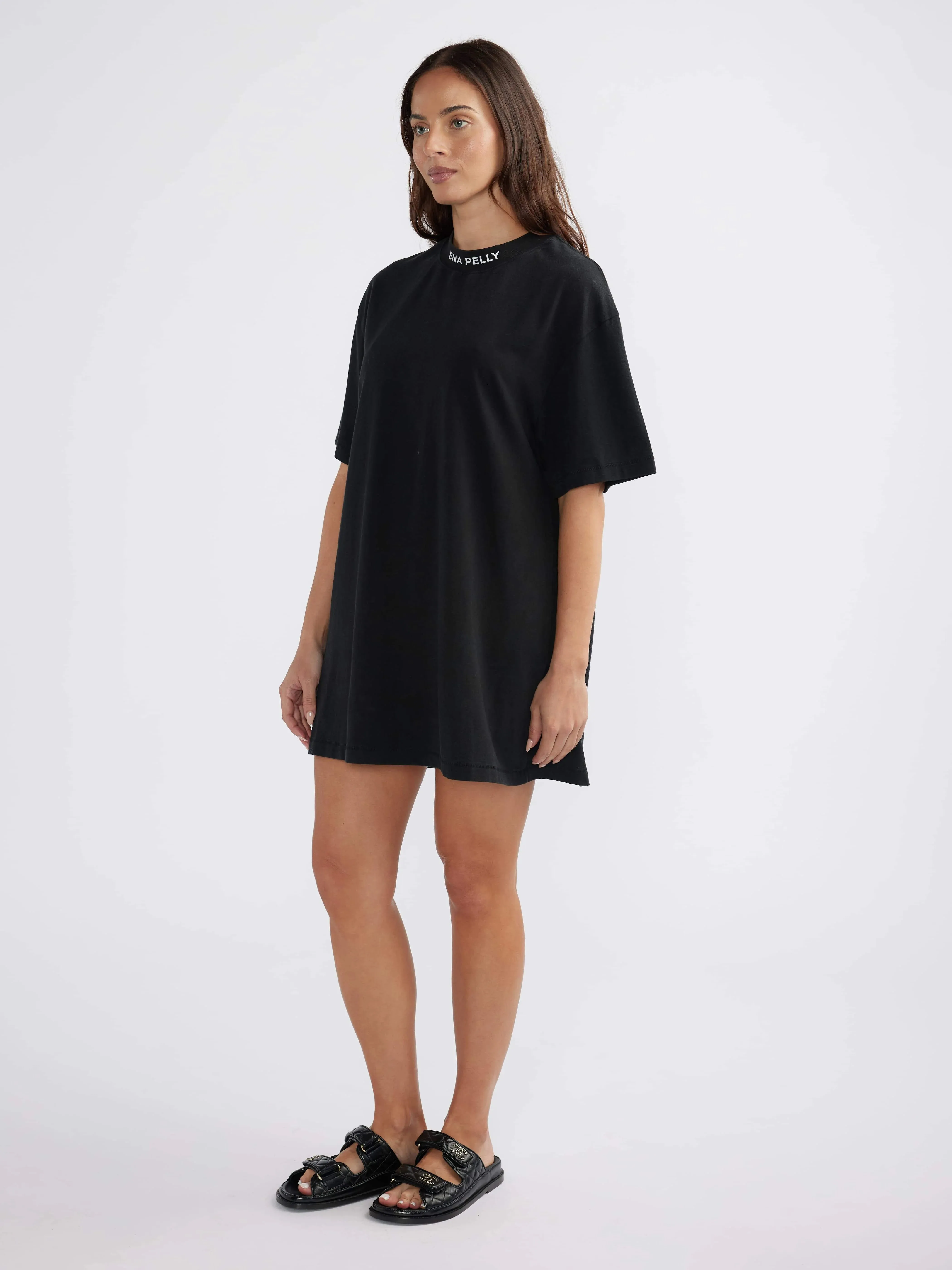 ENA PELLY - Cassie Tee Dress Washed Black