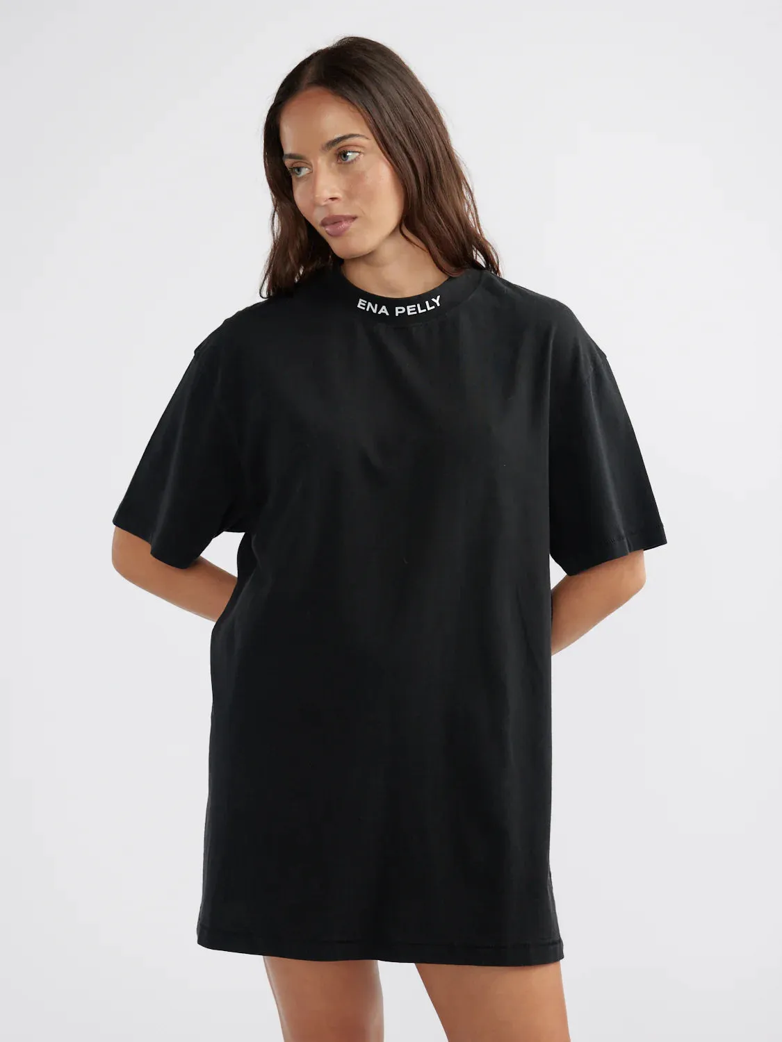 ENA PELLY - Cassie Tee Dress Washed Black