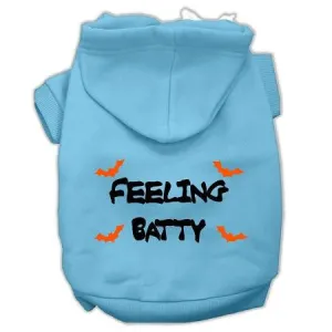 Feeling Batty Screen Print Pet Hoodies Baby Blue Size XL (16)