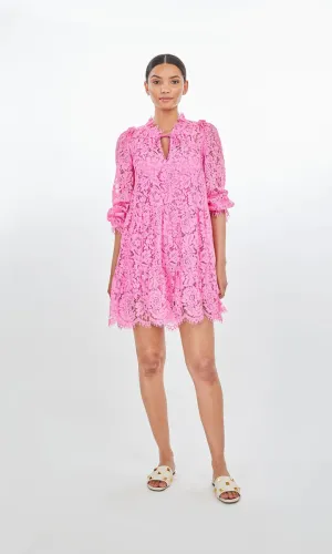 FRANCIA LACE DRESS - CANDY PINK