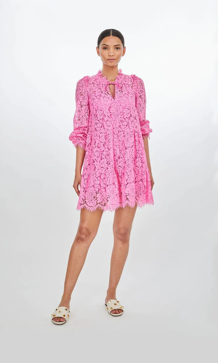 FRANCIA LACE DRESS - CANDY PINK