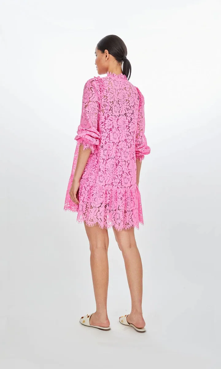 FRANCIA LACE DRESS - CANDY PINK