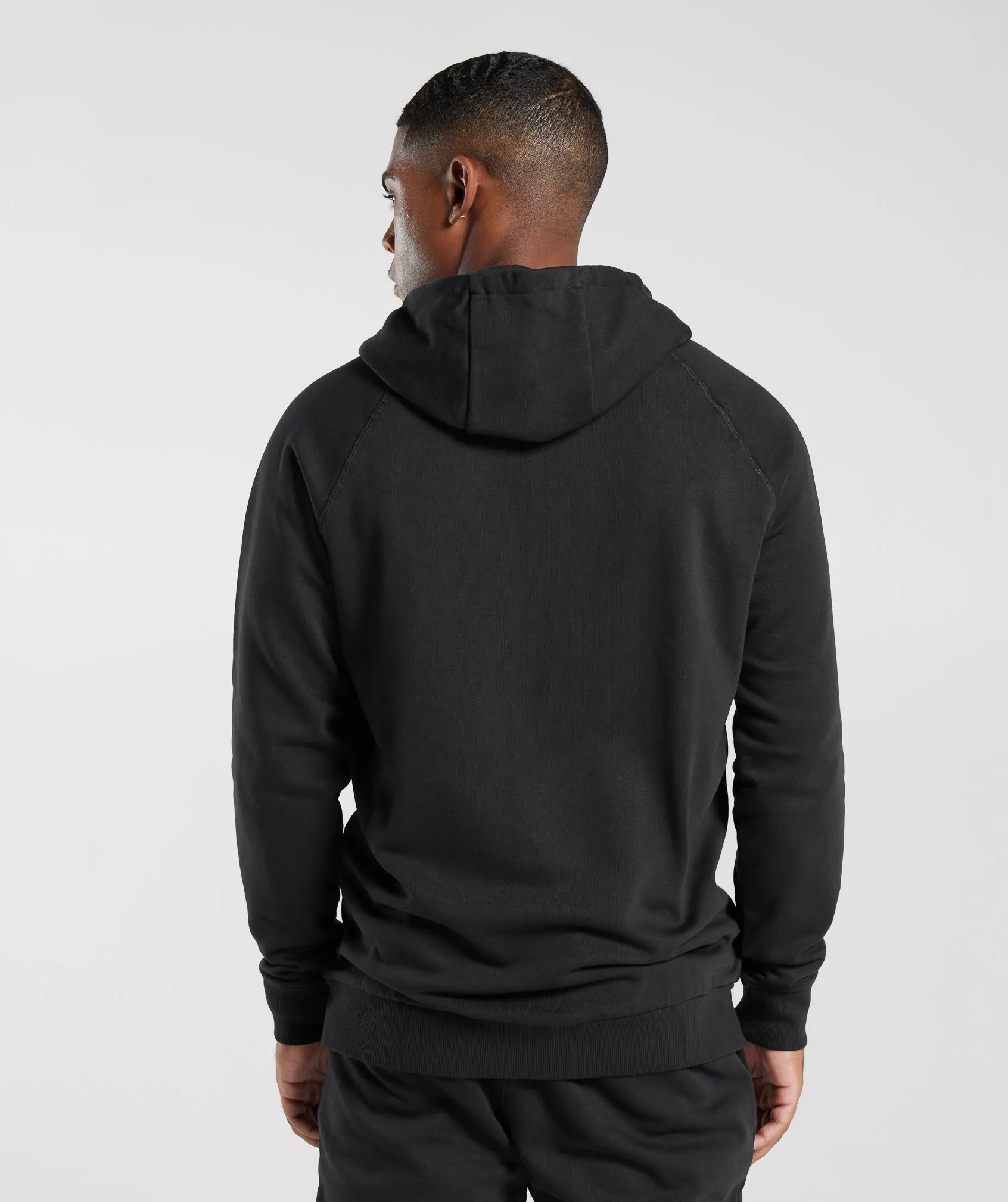 Gymshark Crest Zip Up Hoodie - Black