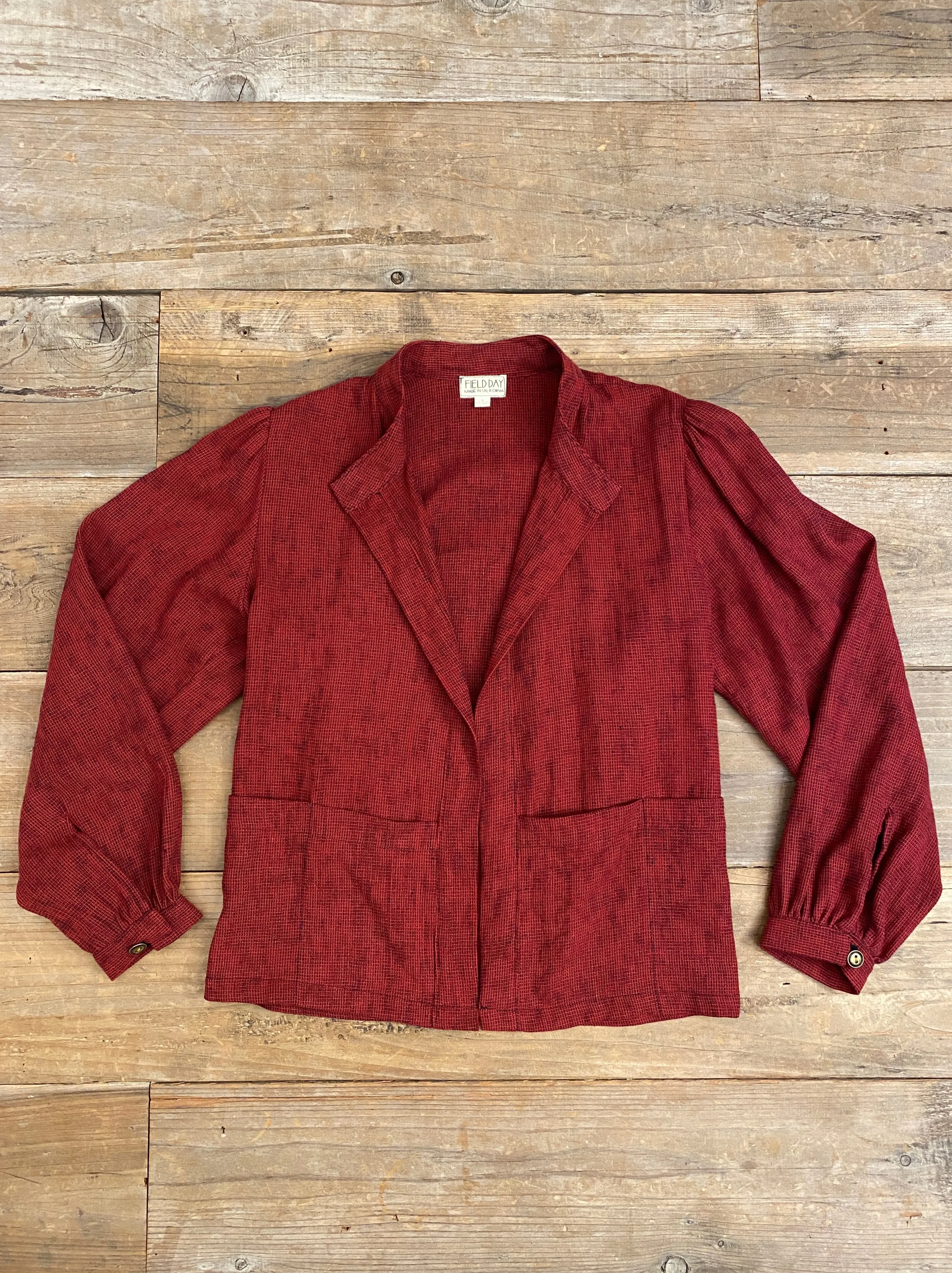 Jane Jacket in Ruby Checker