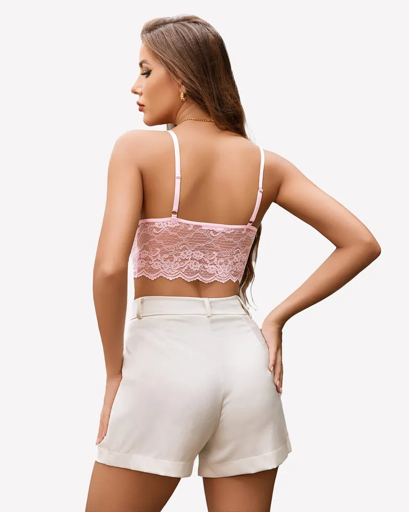 Lace Bustier Tops Cami Crop Top