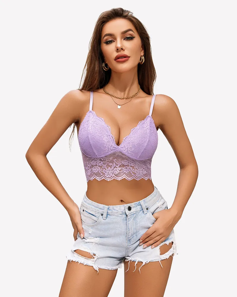 Lace Bustier Tops Cami Crop Top