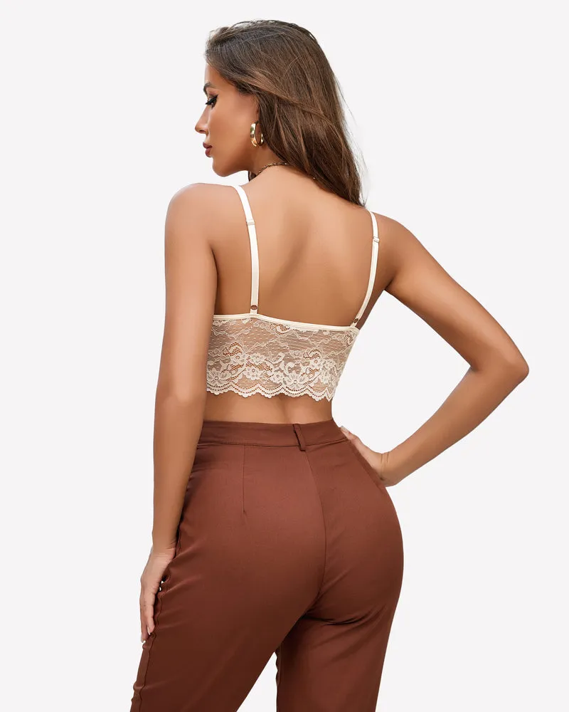 Lace Bustier Tops Cami Crop Top