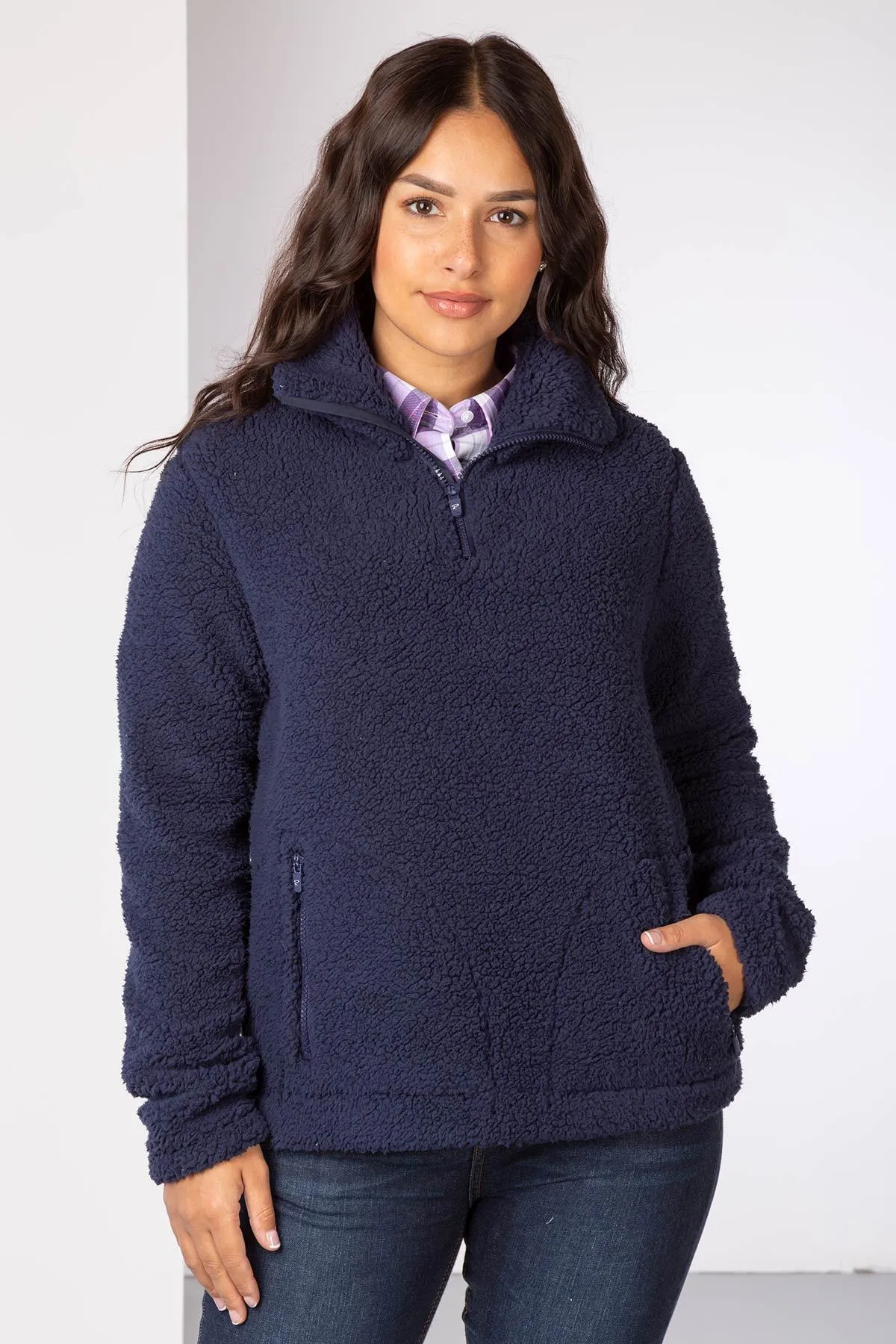 Ladies Overhead Sherpa Fleece - Etton