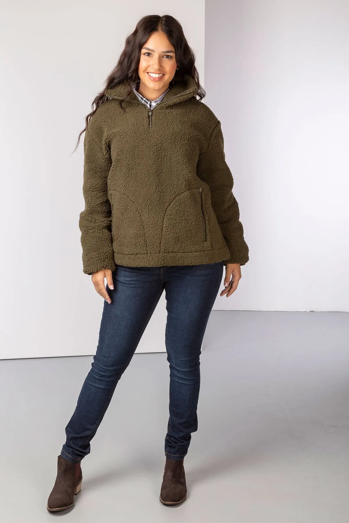 Ladies Overhead Sherpa Fleece - Etton