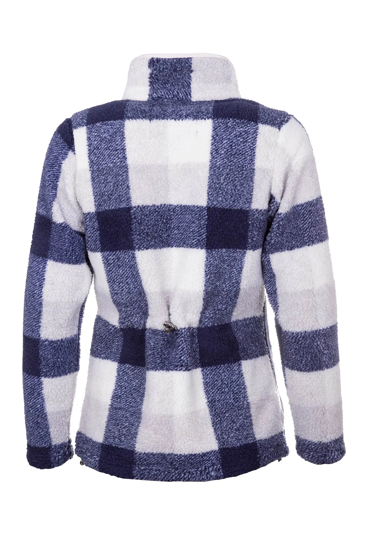 Ladies Sherpa Fleece Checked Jumper - Fimber