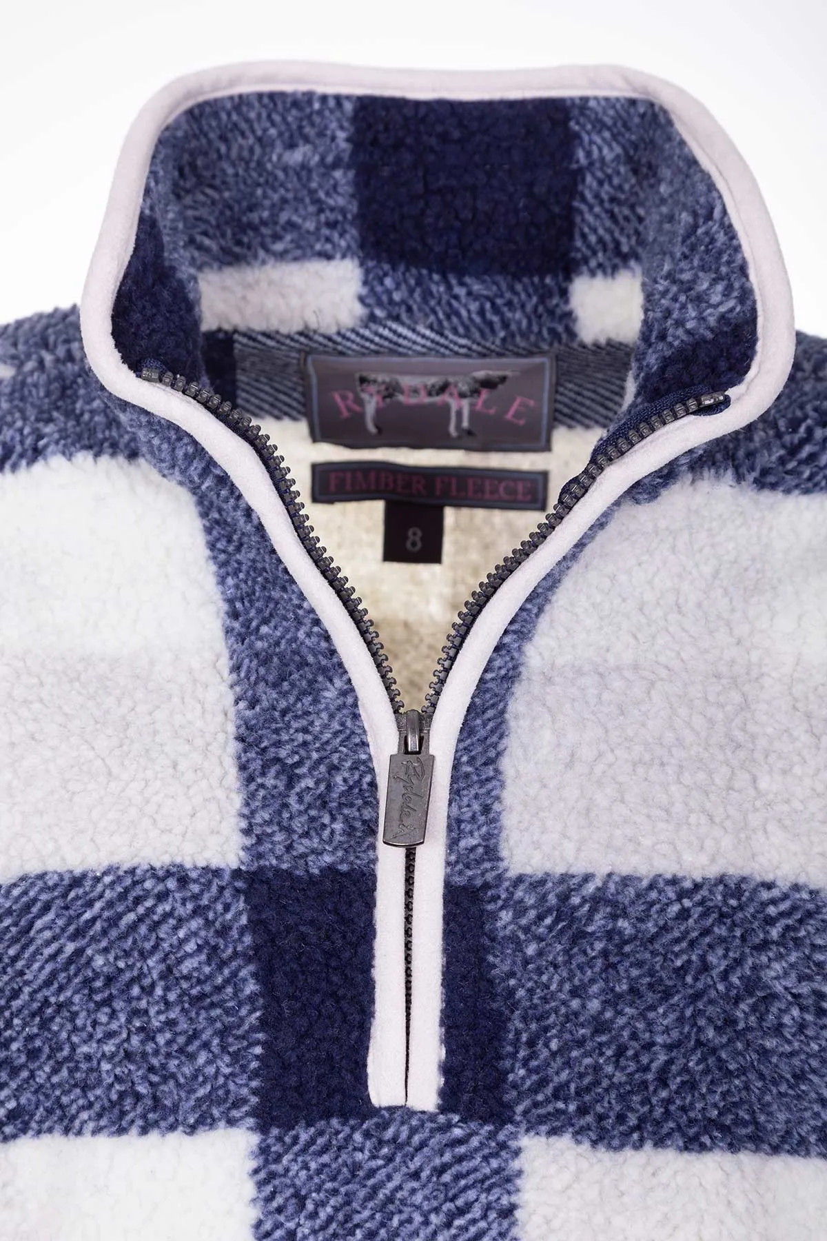 Ladies Sherpa Fleece Checked Jumper - Fimber