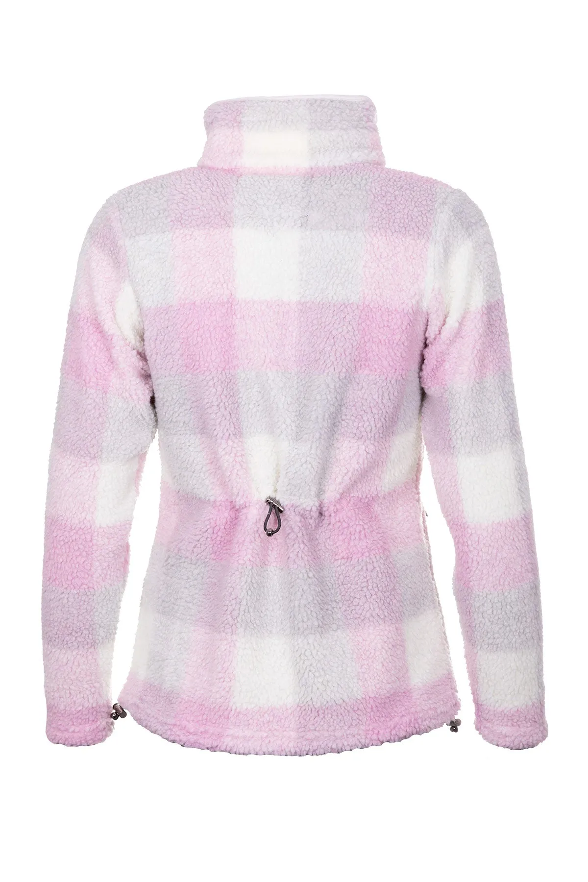 Ladies Sherpa Fleece Checked Jumper - Fimber