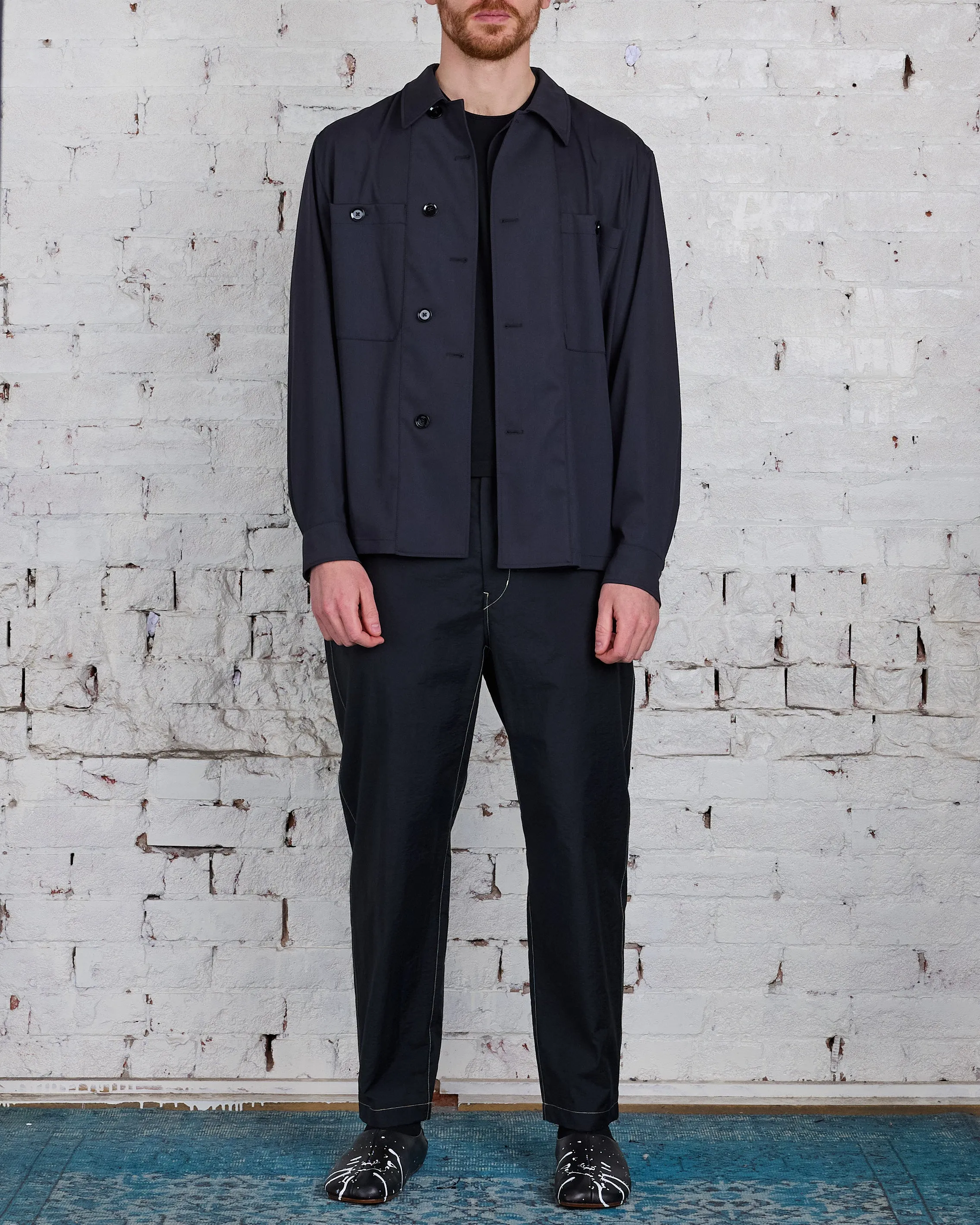 Lemaire Soft Military Outershirt Jet Black