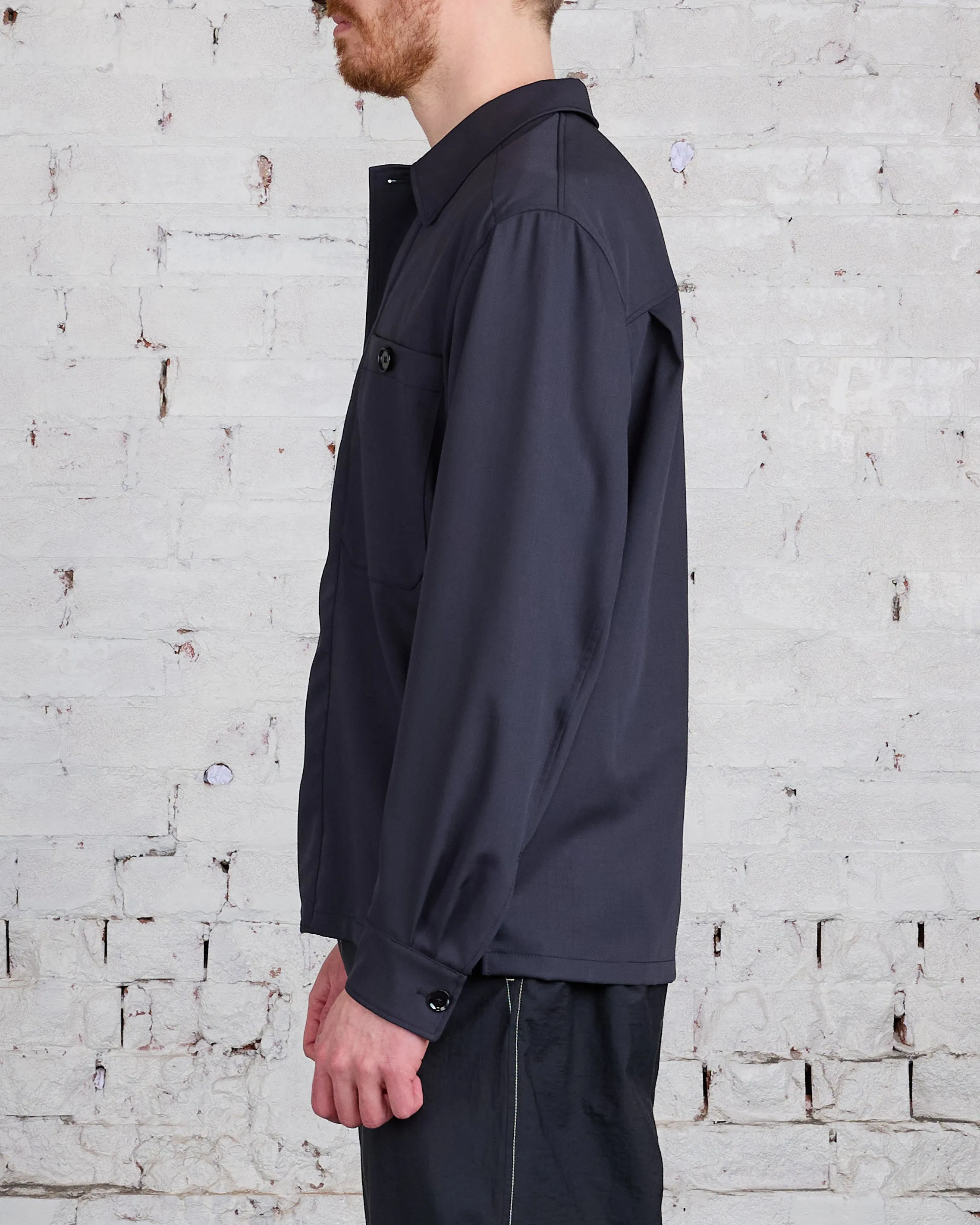 Lemaire Soft Military Outershirt Jet Black