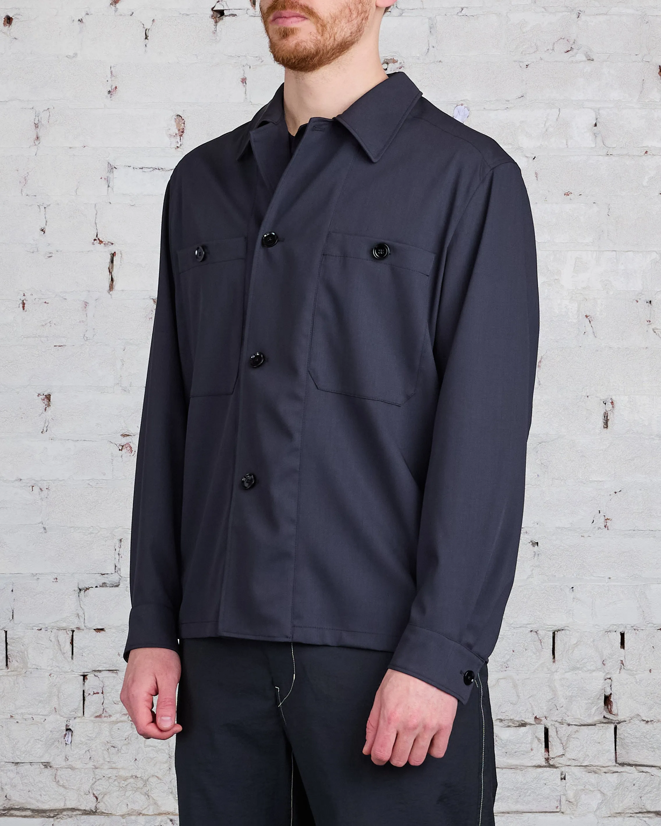 Lemaire Soft Military Outershirt Jet Black