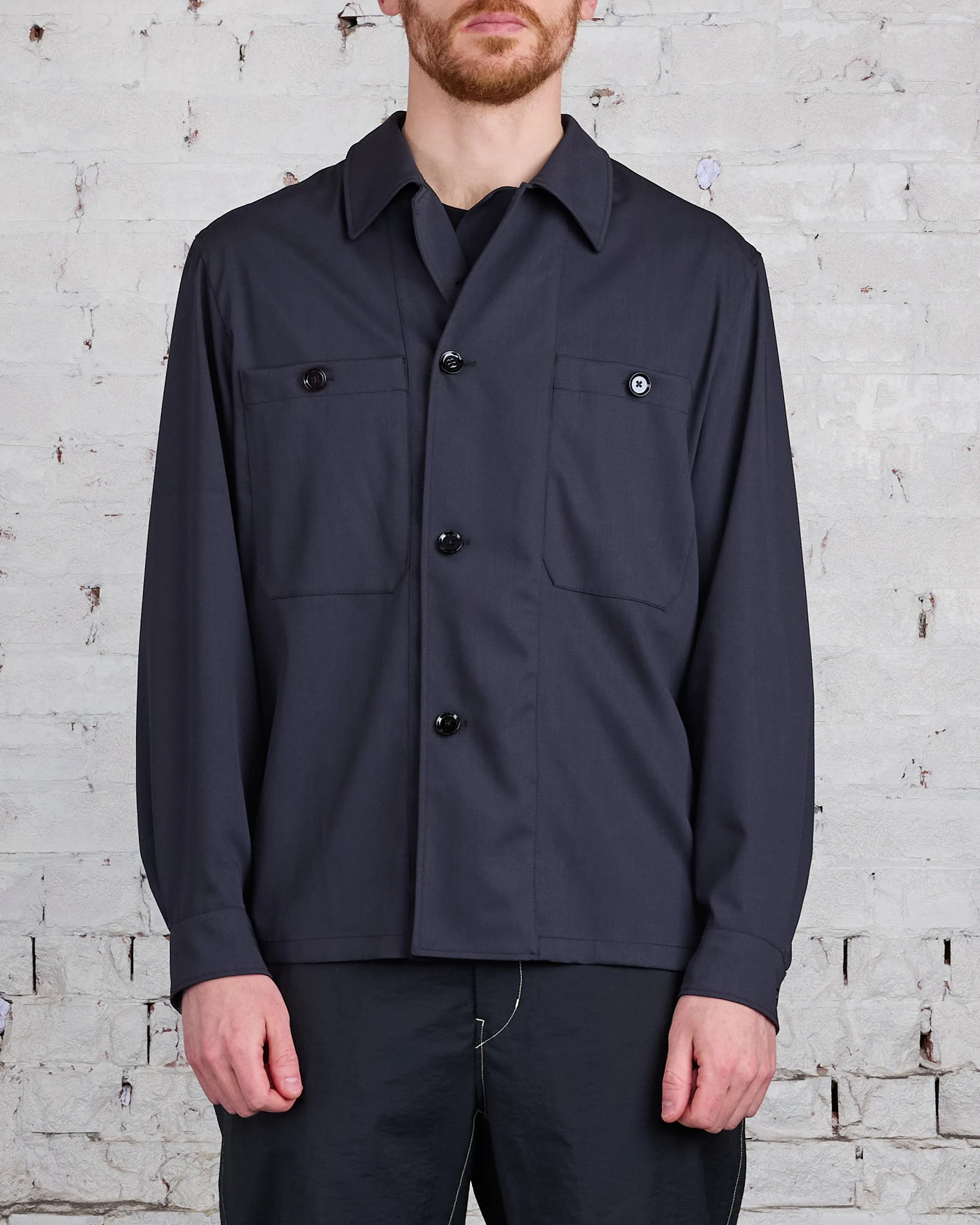 Lemaire Soft Military Outershirt Jet Black