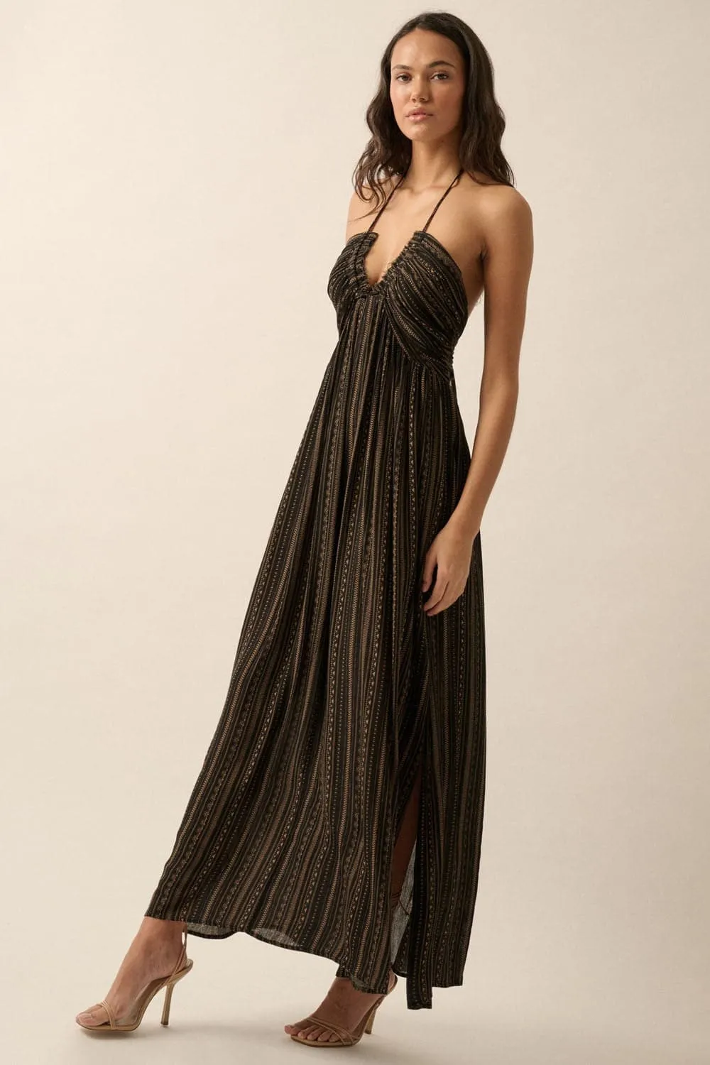 Marrakech Nights Halter Neck Maxi Dress