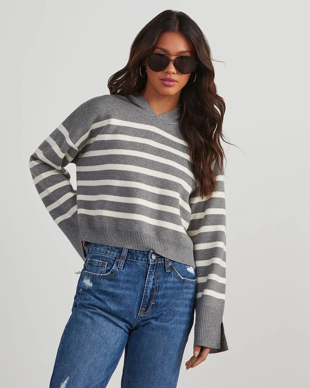 Milton Striped Hooded Sweater