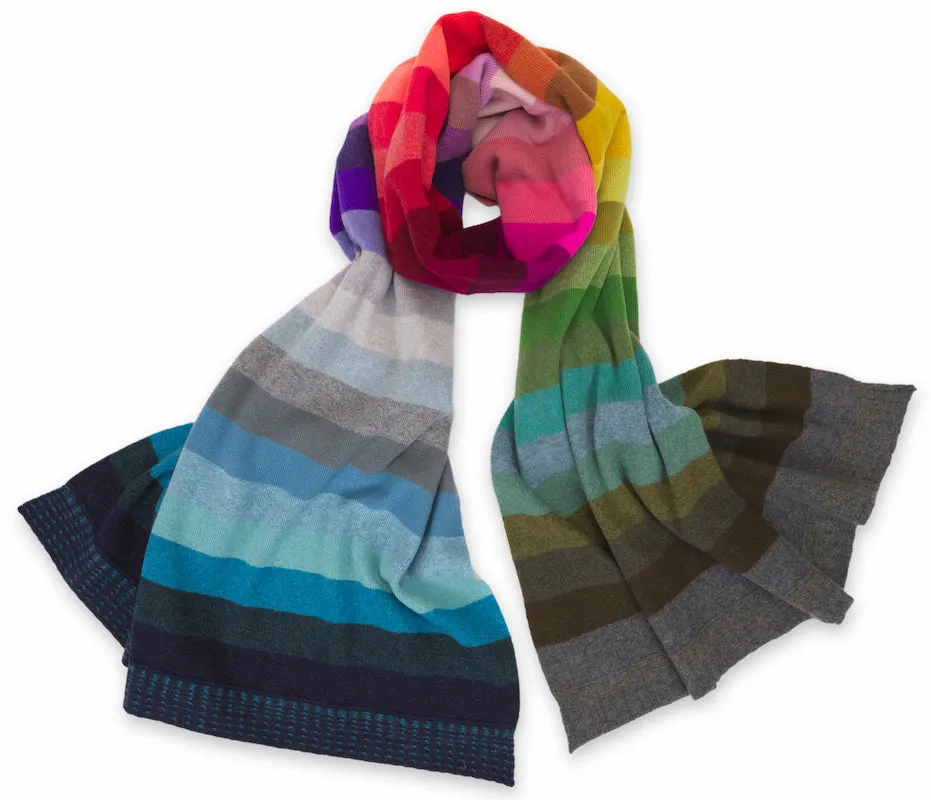 Rainbow After The Storm Scottish Lamb's Wool Throw