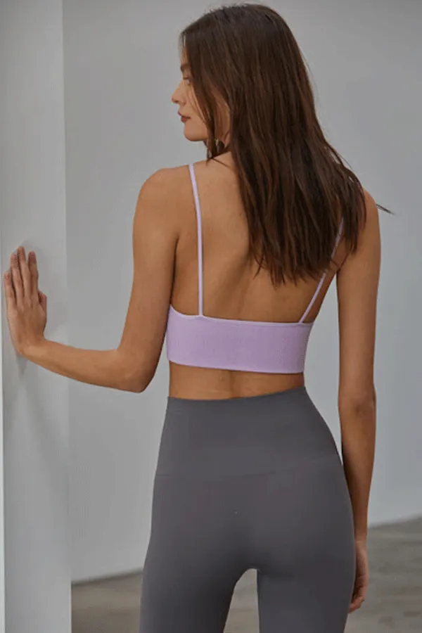 Seamless Ribbed Brami | Lavender