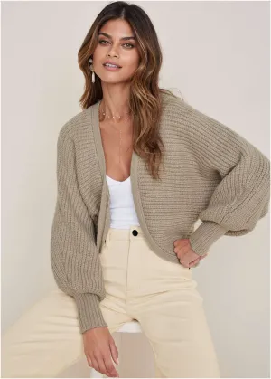 Shrug Cardigan - Oxford Tan