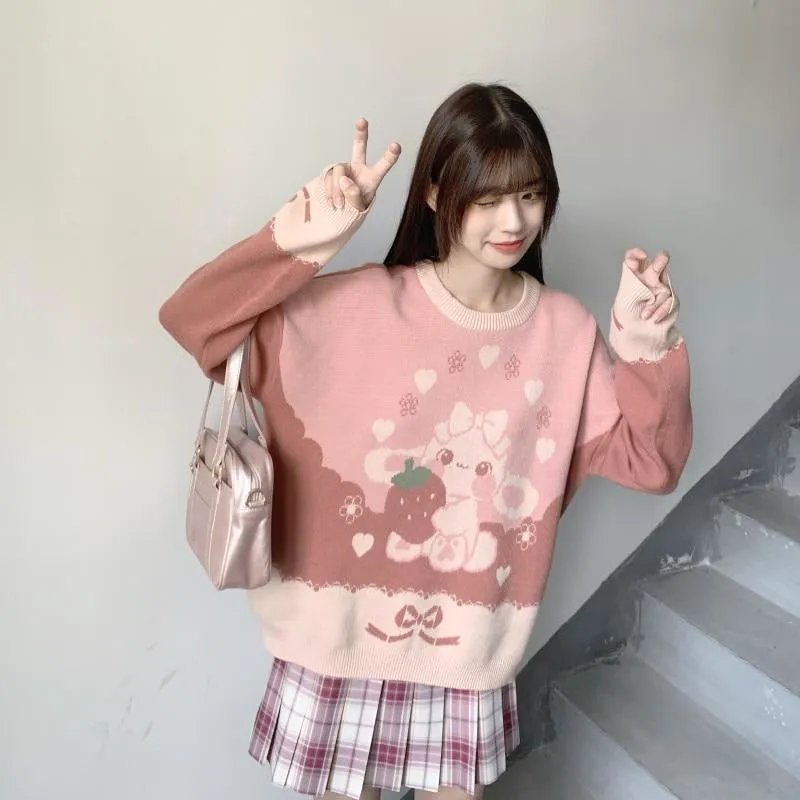 Strawbunny Knit Pullover