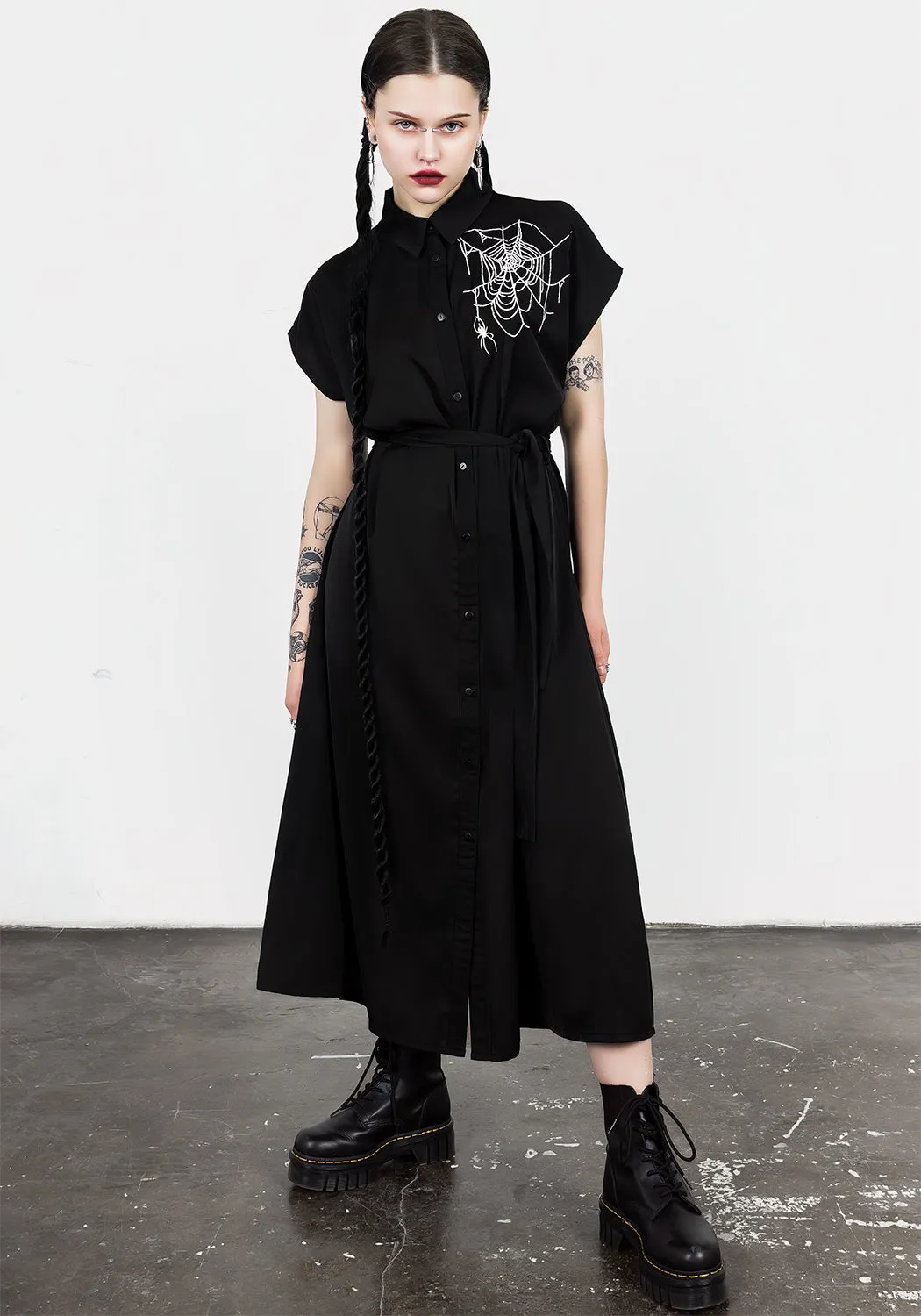 Widow Relaxed Midi Shirt Dress