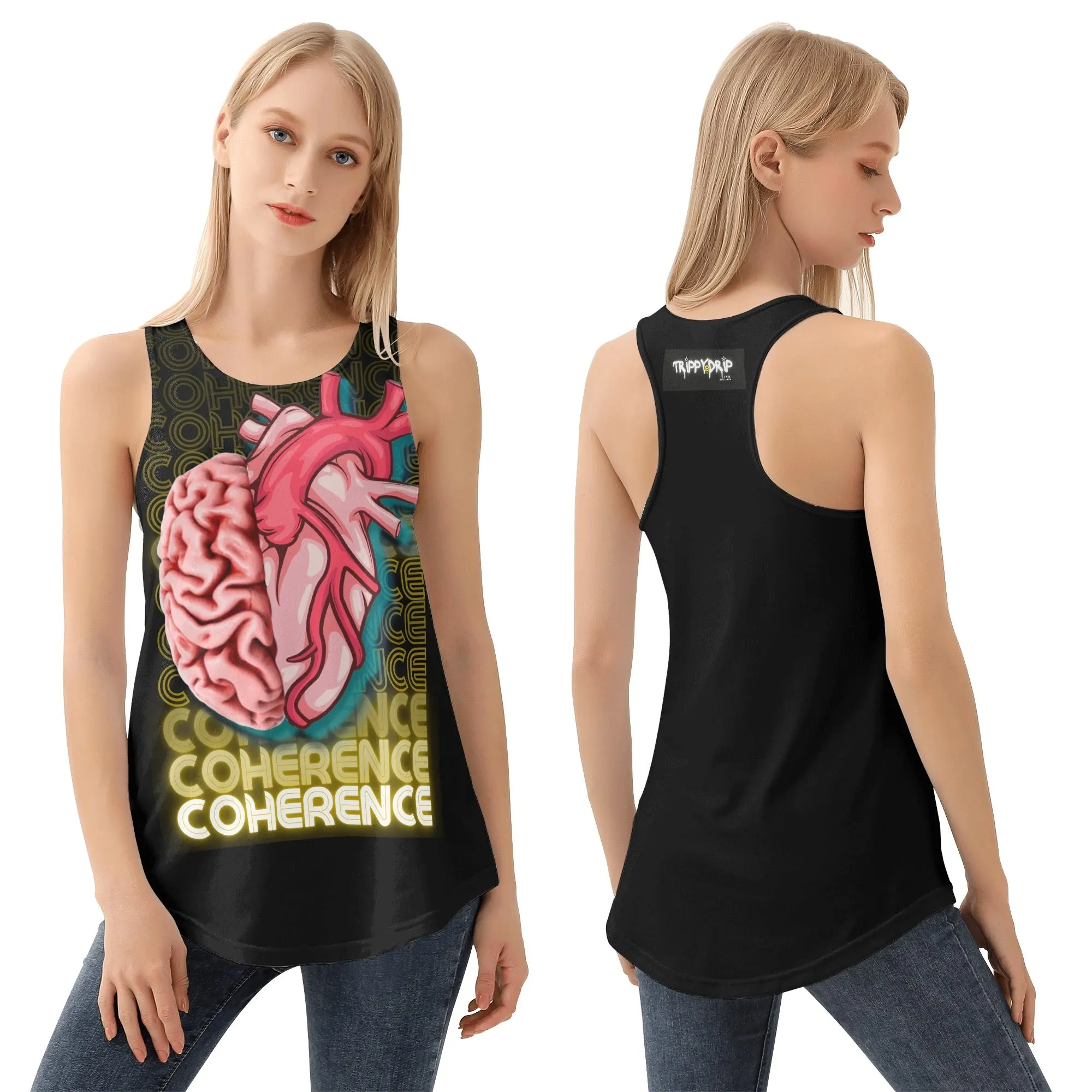 Womens All Over Print Loose Tank Tops