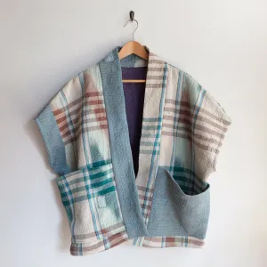 XXL Blue, Green, Brown Plaid Anoushka Jacket SS057